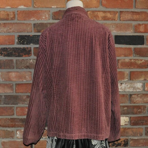 Vintage Woolrich Corduroy Zip-up Coat Jacket Hazel Berry XL - Picture 3 of 9